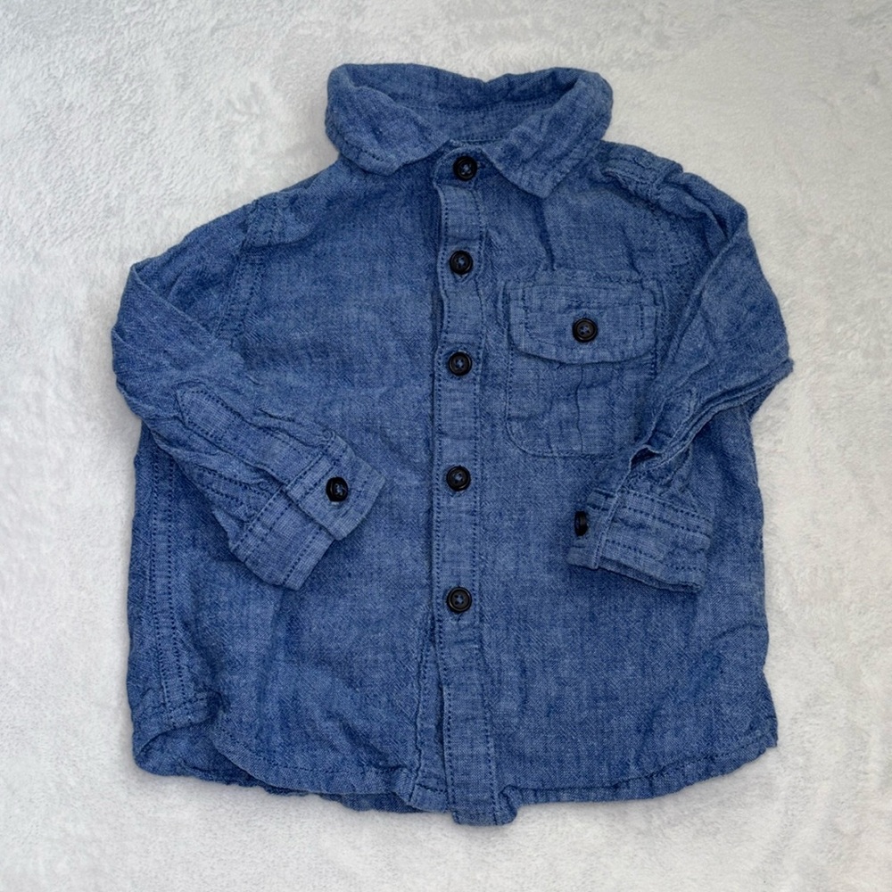 next baby button up long sleeve shirt 6-9 months